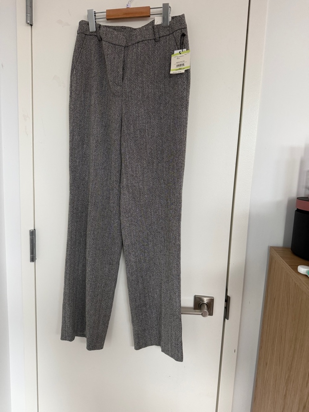 Anne Klein Gray Wide-Leg Dress Pants